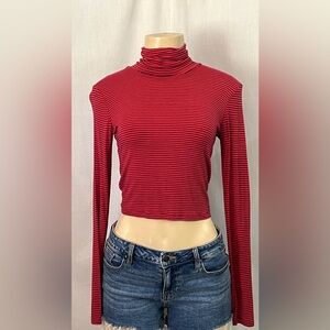 Red Striped Long Sleeve Top